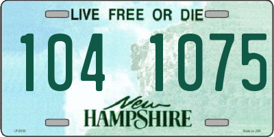 NH license plate 1041075