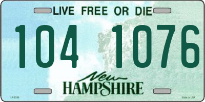 NH license plate 1041076