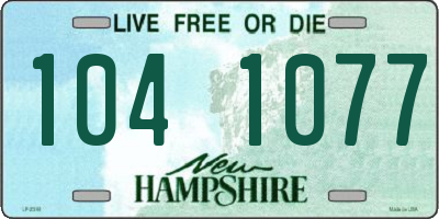 NH license plate 1041077
