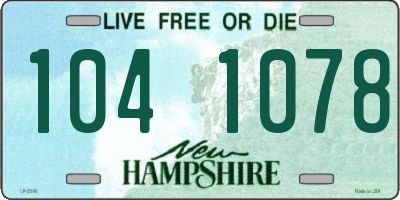 NH license plate 1041078