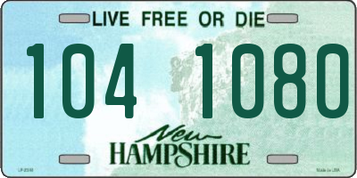 NH license plate 1041080
