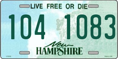 NH license plate 1041083