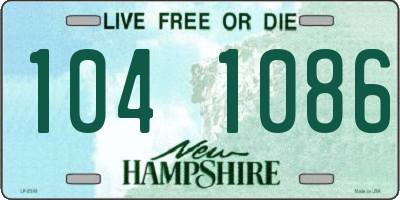 NH license plate 1041086