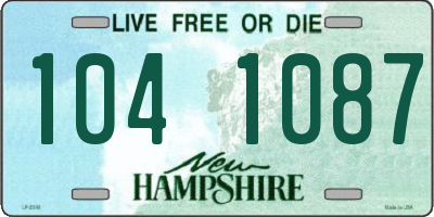 NH license plate 1041087