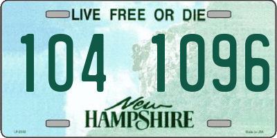 NH license plate 1041096