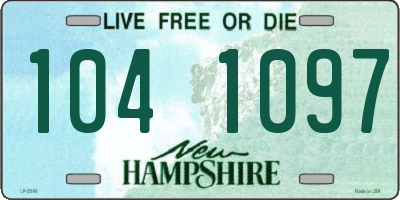 NH license plate 1041097