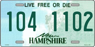 NH license plate 1041102