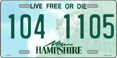 NH license plate 1041105