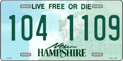 NH license plate 1041109