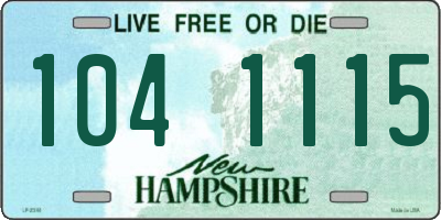 NH license plate 1041115
