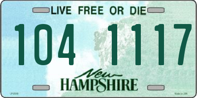 NH license plate 1041117