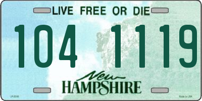 NH license plate 1041119