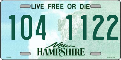 NH license plate 1041122
