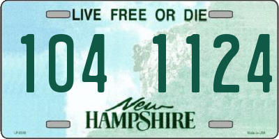 NH license plate 1041124