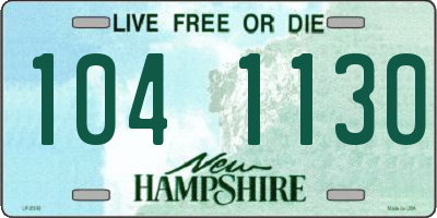 NH license plate 1041130