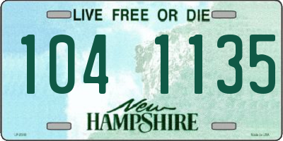 NH license plate 1041135