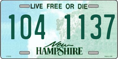 NH license plate 1041137