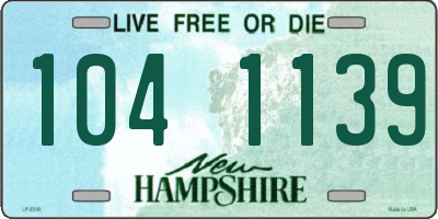 NH license plate 1041139