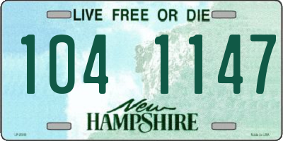 NH license plate 1041147