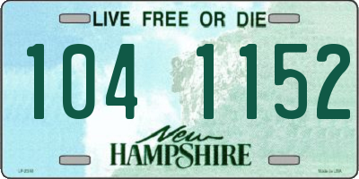 NH license plate 1041152