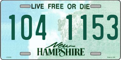 NH license plate 1041153