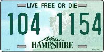 NH license plate 1041154