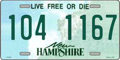 NH license plate 1041167