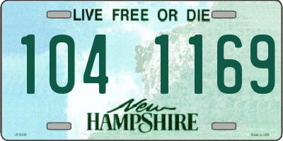 NH license plate 1041169