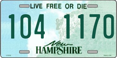 NH license plate 1041170