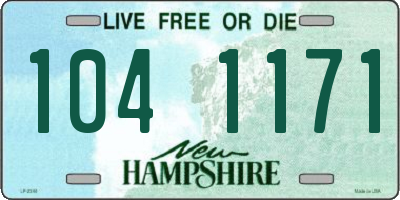 NH license plate 1041171