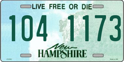 NH license plate 1041173