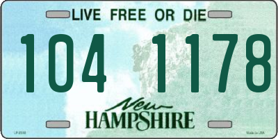 NH license plate 1041178