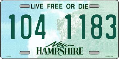 NH license plate 1041183