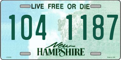 NH license plate 1041187
