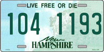 NH license plate 1041193