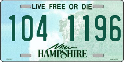 NH license plate 1041196