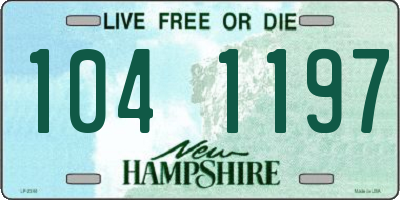 NH license plate 1041197
