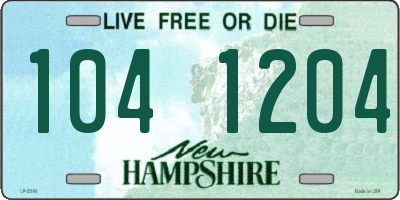 NH license plate 1041204