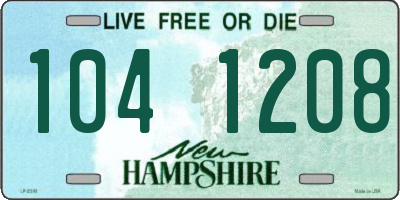 NH license plate 1041208