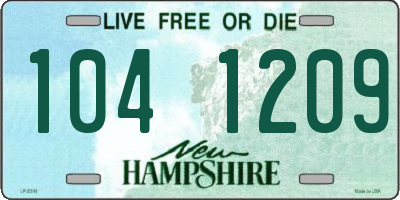 NH license plate 1041209