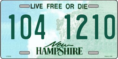 NH license plate 1041210