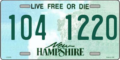 NH license plate 1041220