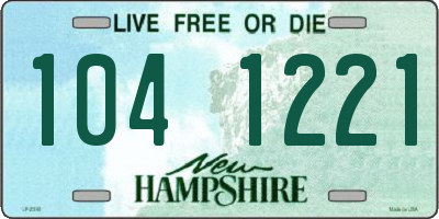 NH license plate 1041221
