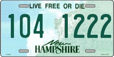 NH license plate 1041222