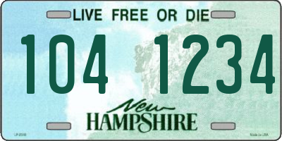 NH license plate 1041234