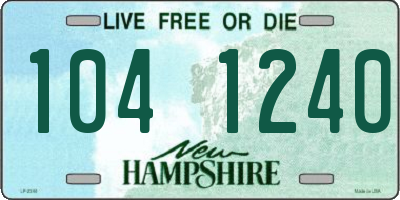 NH license plate 1041240