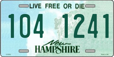 NH license plate 1041241