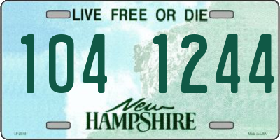 NH license plate 1041244