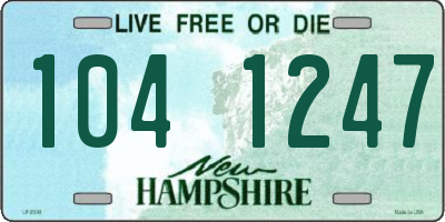 NH license plate 1041247