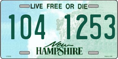 NH license plate 1041253